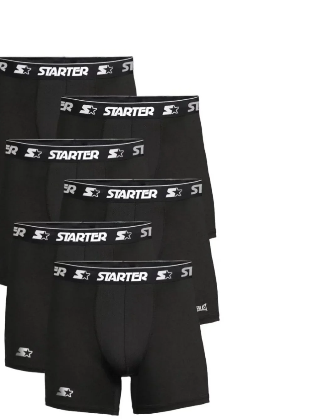NEW Starter Men’s Active Performance Boxer Briefs Underwear 6 Pack Set of 6 S Si